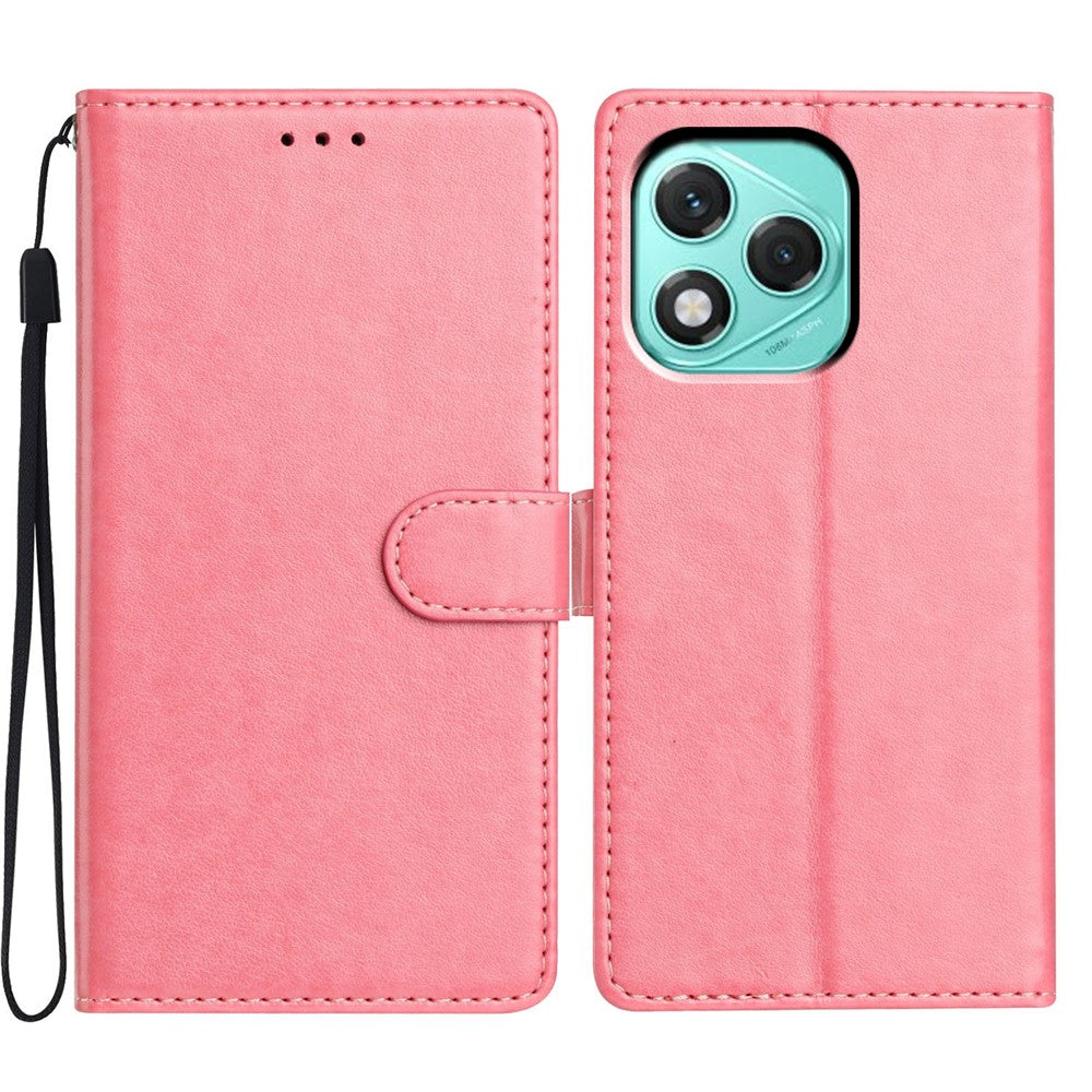 For Honor 400 Lite 5G Leather Case Wallet Stand Phone Cover with Handy Strap
