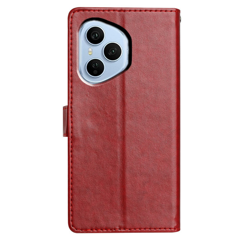 For Honor 400 Pro 5G (Global) Lædercover Pung Stativ Telefoncover med Håndrem