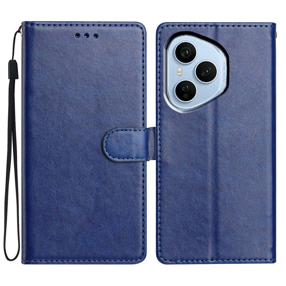 For Honor 400 Pro 5G (Global) Lædercover Pung Stativ Telefoncover med Håndrem