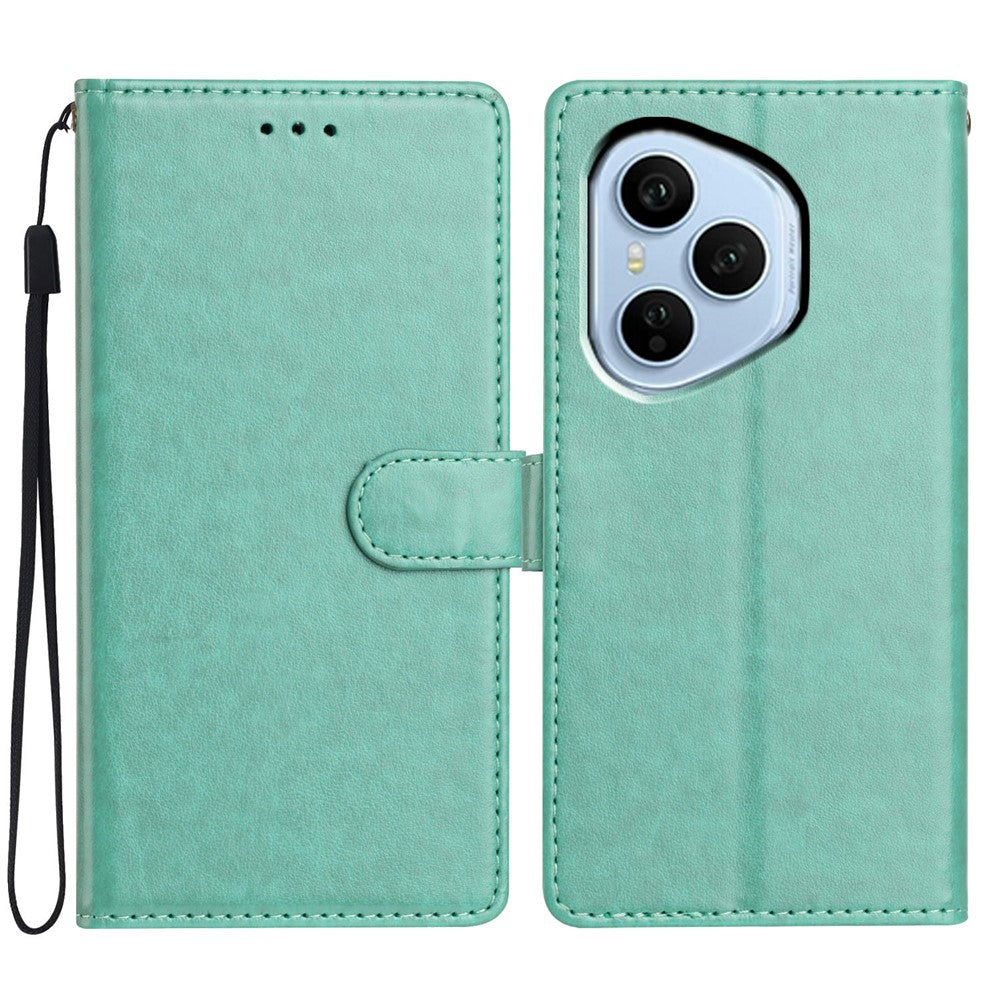 For Honor 400 Pro 5G (Global) Lædercover Pung Stativ Telefoncover med Håndrem
