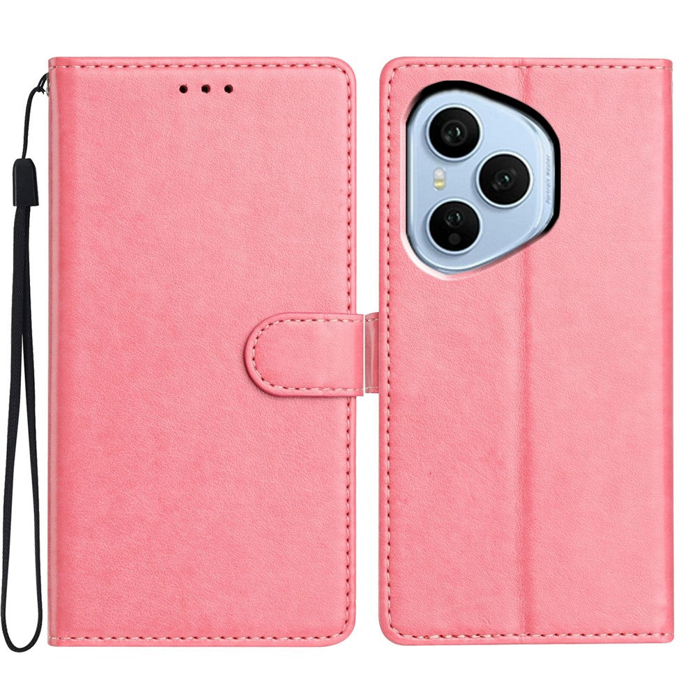 For Honor 400 Pro 5G (Global) Lædercover Pung Stativ Telefoncover med Håndrem