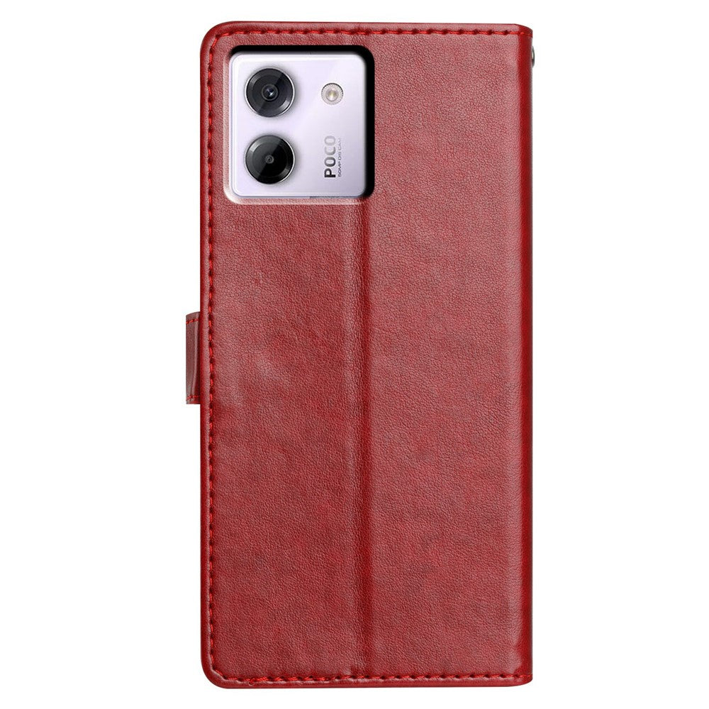 For Xiaomi Poco M7 Pro 5G Leather Case Wallet Stand Phone Cover with Handy Strap