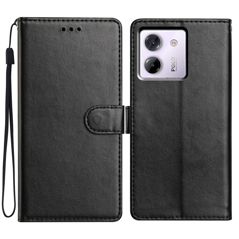 For Xiaomi Poco M7 Pro 5G Leather Case Wallet Stand Phone Cover with Handy Strap