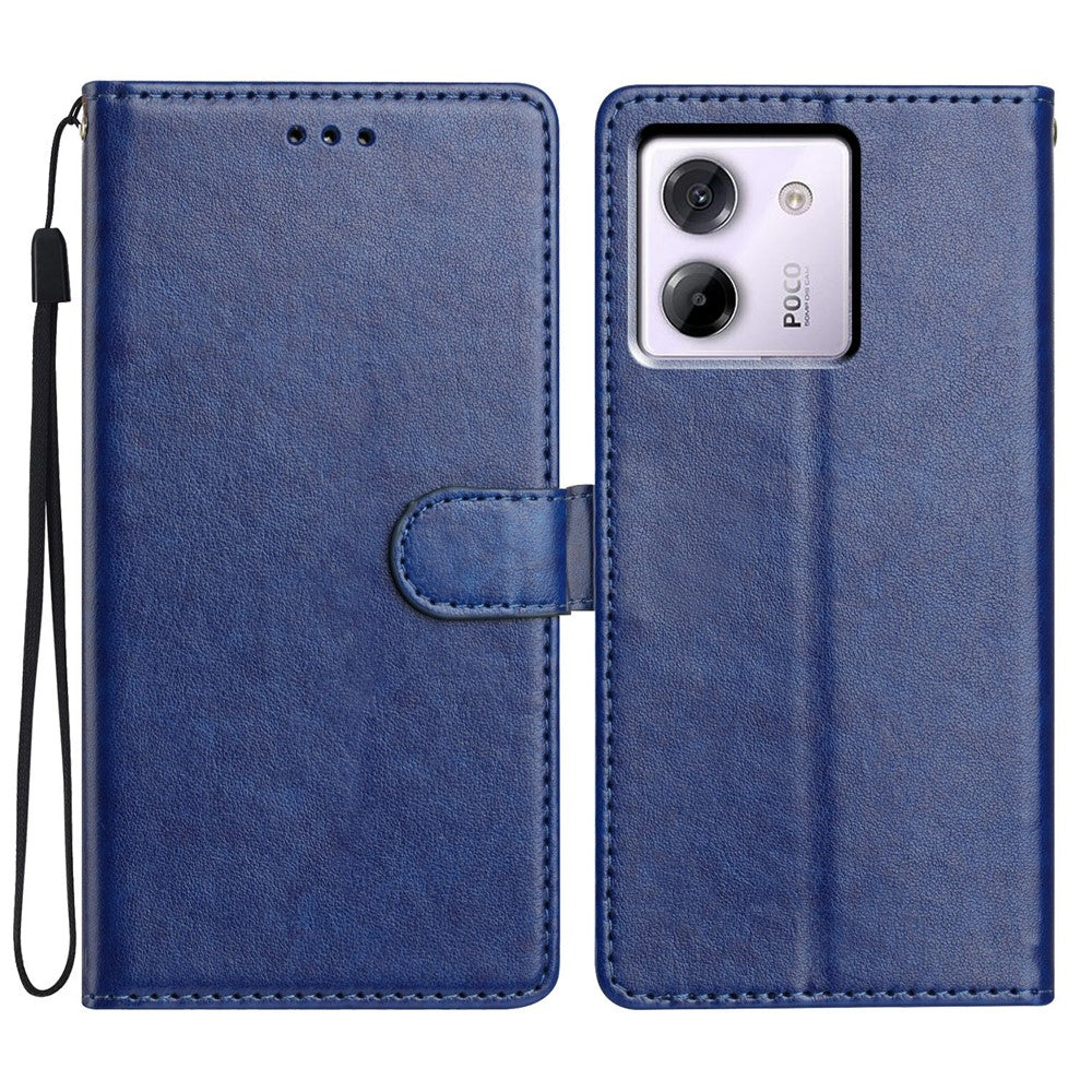 For Xiaomi Poco M7 Pro 5G Leather Case Wallet Stand Phone Cover with Handy Strap