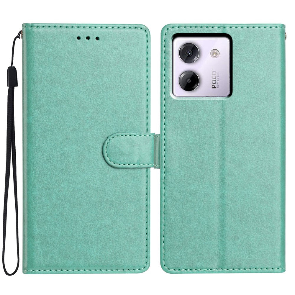For Xiaomi Poco M7 Pro 5G Leather Case Wallet Stand Phone Cover with Handy Strap