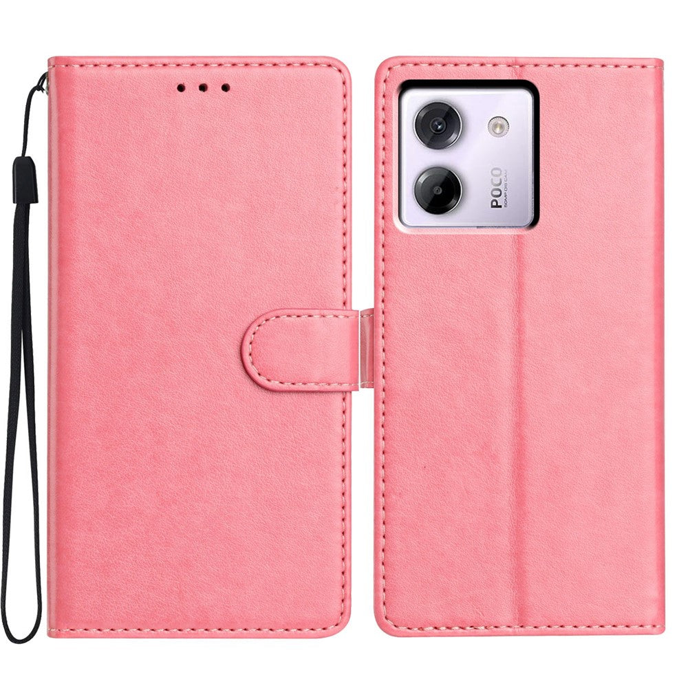 For Xiaomi Poco M7 Pro 5G Leather Case Wallet Stand Phone Cover with Handy Strap