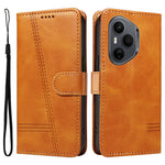 For Honor 400 Pro 5G (Global) Wallet Cover T-Form Linjer Læder Telefoncover Stand