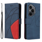 For Honor 400 Pro 5G (Global) Lædertelefoncover Stativpung med tofarget splejset design