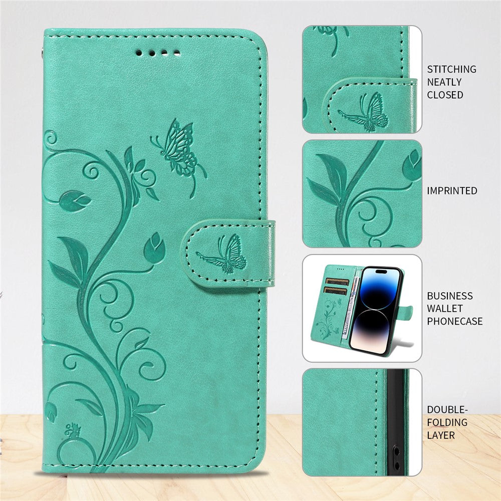 For Honor 400 Pro 5G (Global) PU Leather Cases Flower Pattern Wallet Stand Phone Cover with Strap