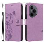 For Honor 400 Pro 5G (Global) PU Leather Cases Flower Pattern Wallet Stand Phone Cover with Strap