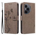 For Honor 400 Pro 5G (Global) PU Leather Cases Flower Pattern Wallet Stand Phone Cover with Strap