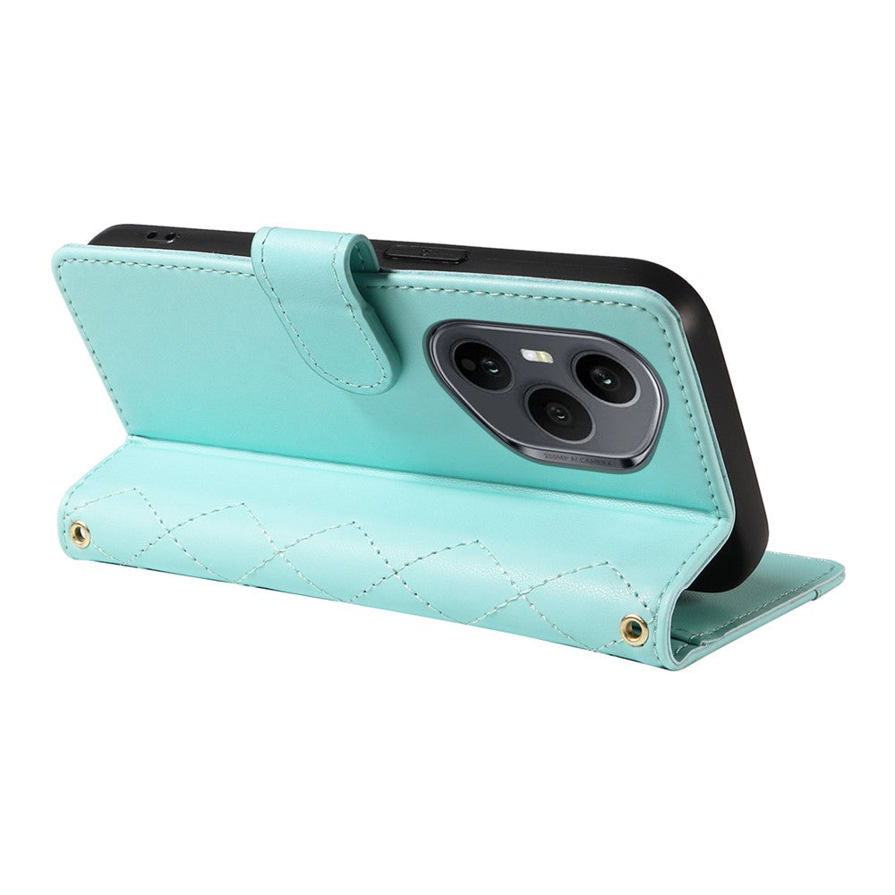 For Honor 400 Pro 5G (Global) Wallet Cover Diamantmønster Læder Telefoncover med Rem