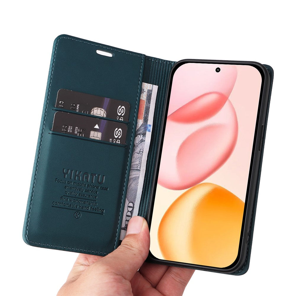 YIKATU For Honor 400 5G (Global) Phone Cases  Magnetic Closure PU Leather Mobile Cover