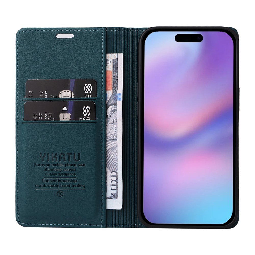YIKATU til iPhone 17 covers, magnetisk lukning PU læder mobilcover