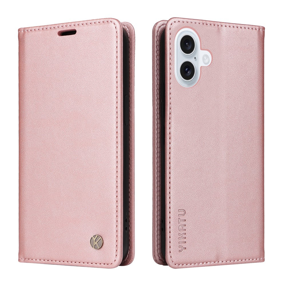 YIKATU til iPhone 17 covers, magnetisk lukning PU læder mobilcover