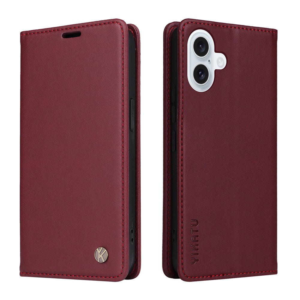 YIKATU til iPhone 17 covers, magnetisk lukning PU læder mobilcover