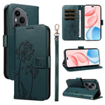For Honor 400 Pro 5G (Global) Læder Pung Etui med Rem Mælkebøtte Aftryk Telefon Stand Cover