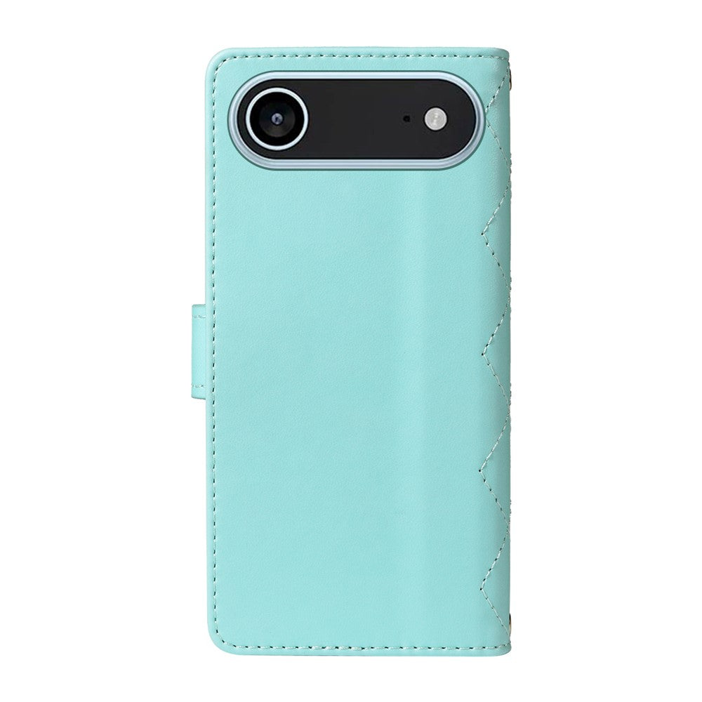 Til iPhone Air Wallet Cover Rhombus Lædertelefoncover med Rem
