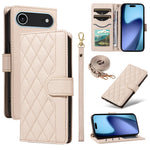 Til iPhone Air Wallet Cover Rhombus Lædertelefoncover med Rem