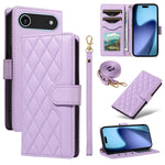 Til iPhone Air Wallet Cover Rhombus Lædertelefoncover med Rem