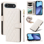 Til iPhone Air Wallet Cover Rhombus Lædertelefoncover med Rem