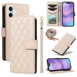 iPhone 17 Plånboksfodral Rhombus Läderfodral med Rem
