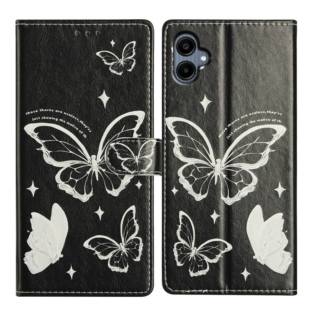 For Samsung Galaxy A08 5G / A08 4G / A07 4G Case Pattern Printing Wallet Stand Flip Leather Phone Cover with Strap