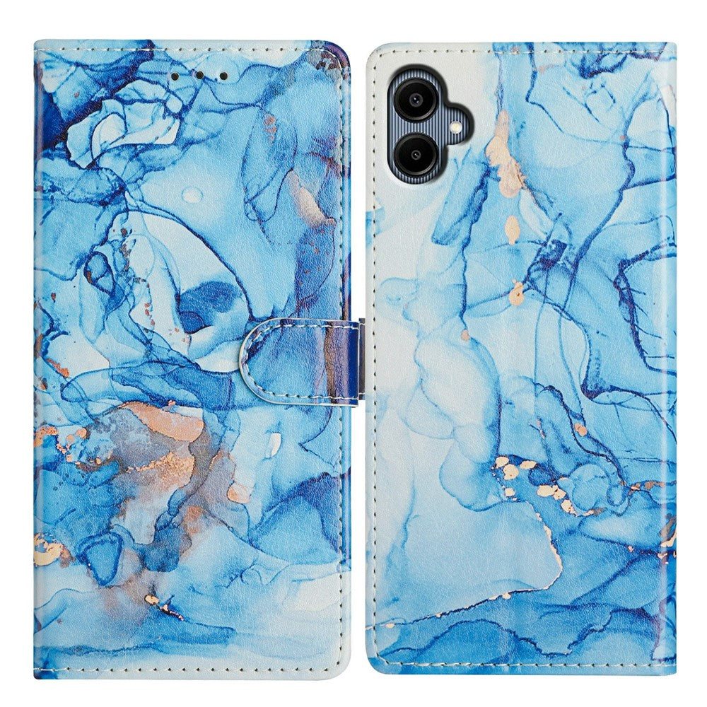For Samsung Galaxy A08 5G / A08 4G / A07 4G Case Pattern Printing Wallet Stand Flip Leather Phone Cover with Strap