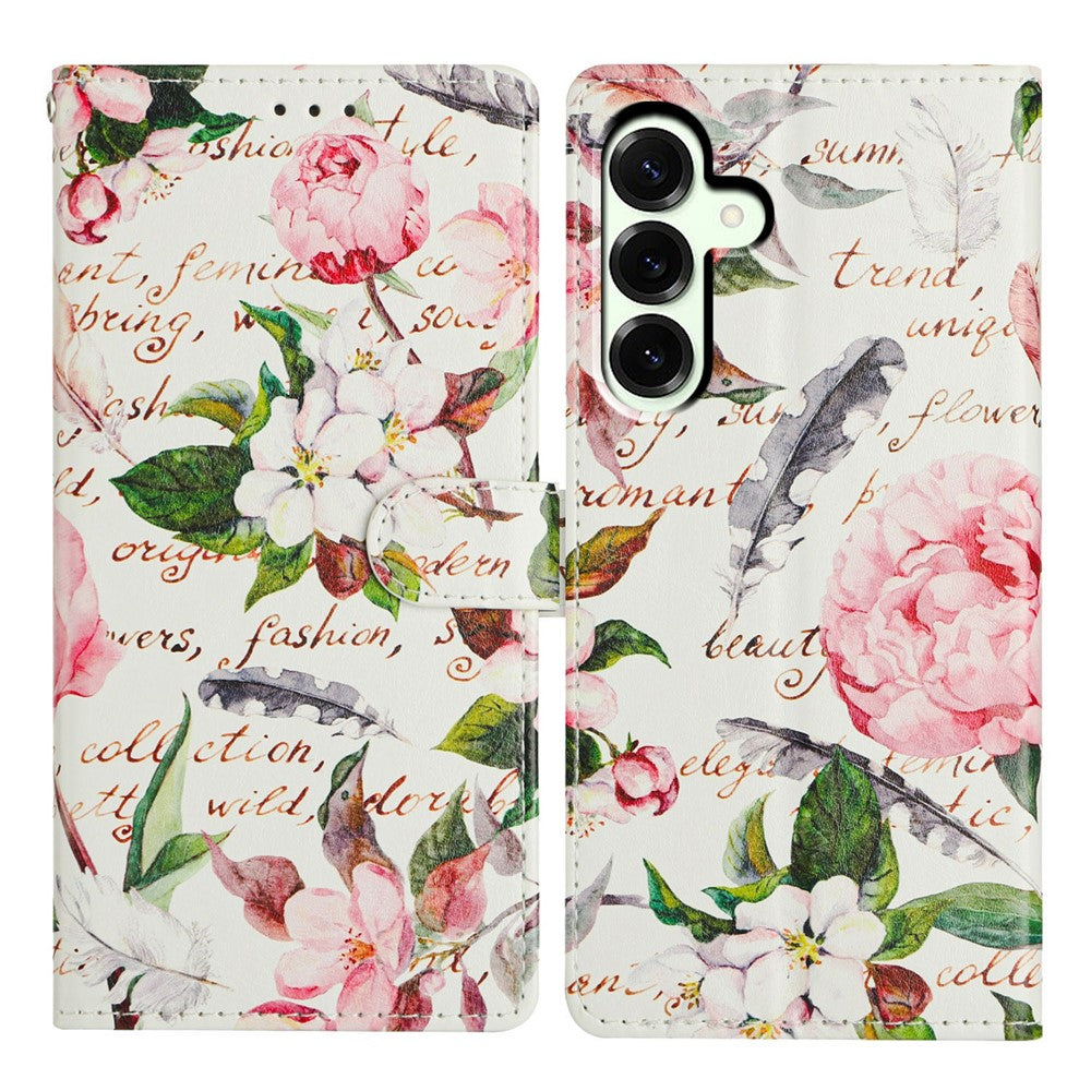 Til Samsung Galaxy A18 5G / A18 4G / A17 5G / A17 4G / A26 5G etui mønsterprint tegnebogs-stander flip lædertelefoncover med rem
