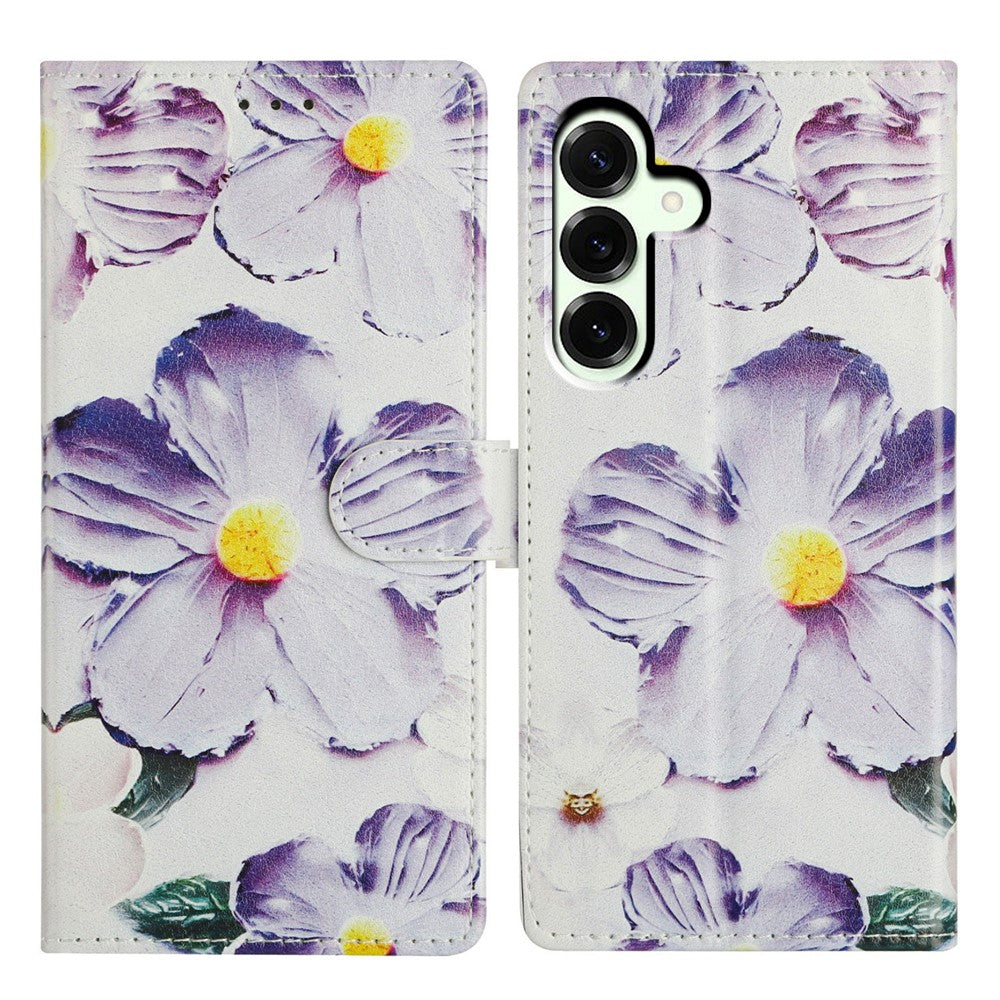 Til Samsung Galaxy A18 5G / A18 4G / A17 5G / A17 4G / A26 5G etui mønsterprint tegnebogs-stander flip lædertelefoncover med rem