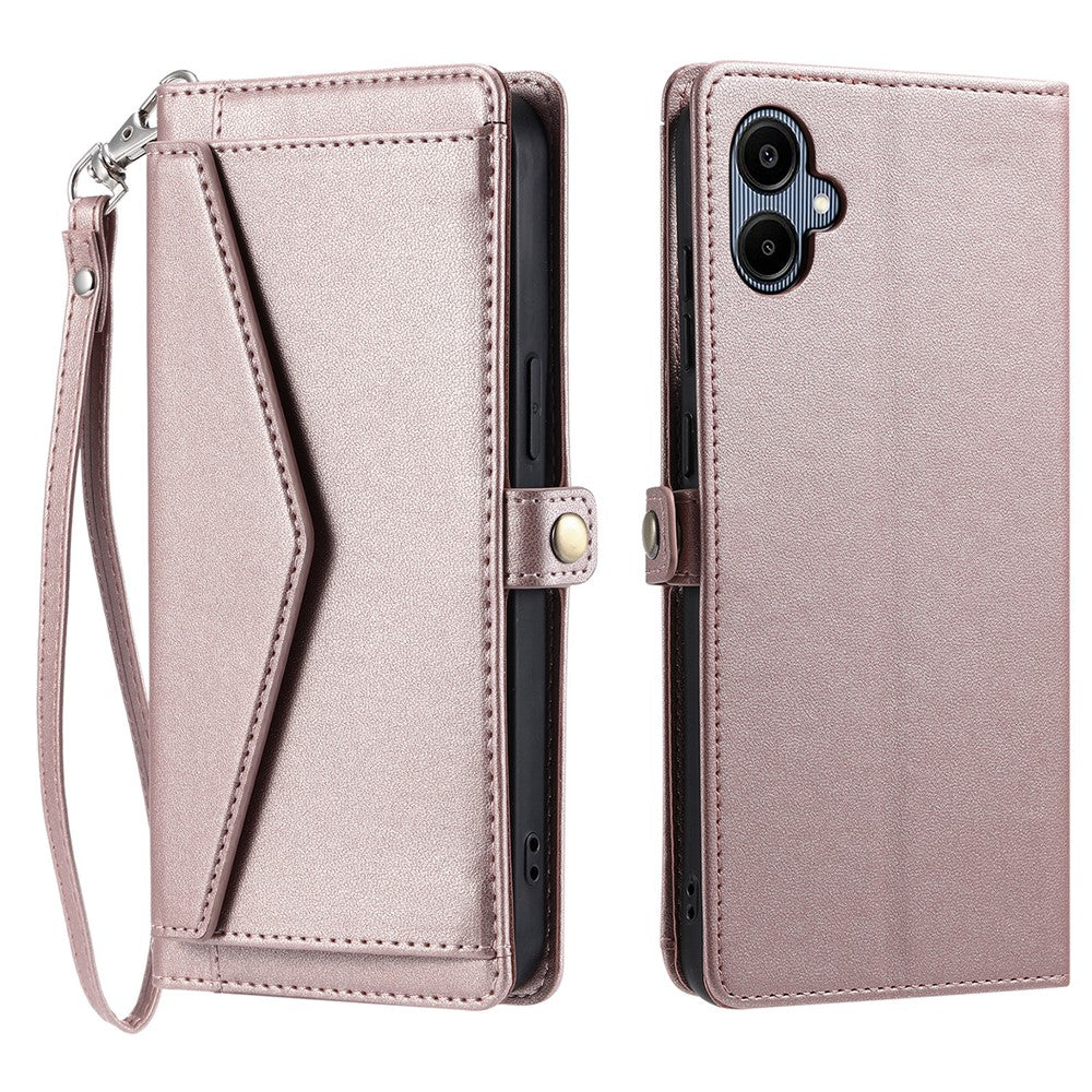 For Samsung Galaxy A08 5G / A08 4G / A07 5G / A07 4G Leather Case with Wrist Strap Wallet Stand Phone Cover