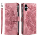For Samsung Galaxy A08 5G / A08 4G / A07 5G / A07 4G Wallet Case Mandala Flower Pattern PU Leather Phone Cover with Wrist Strap