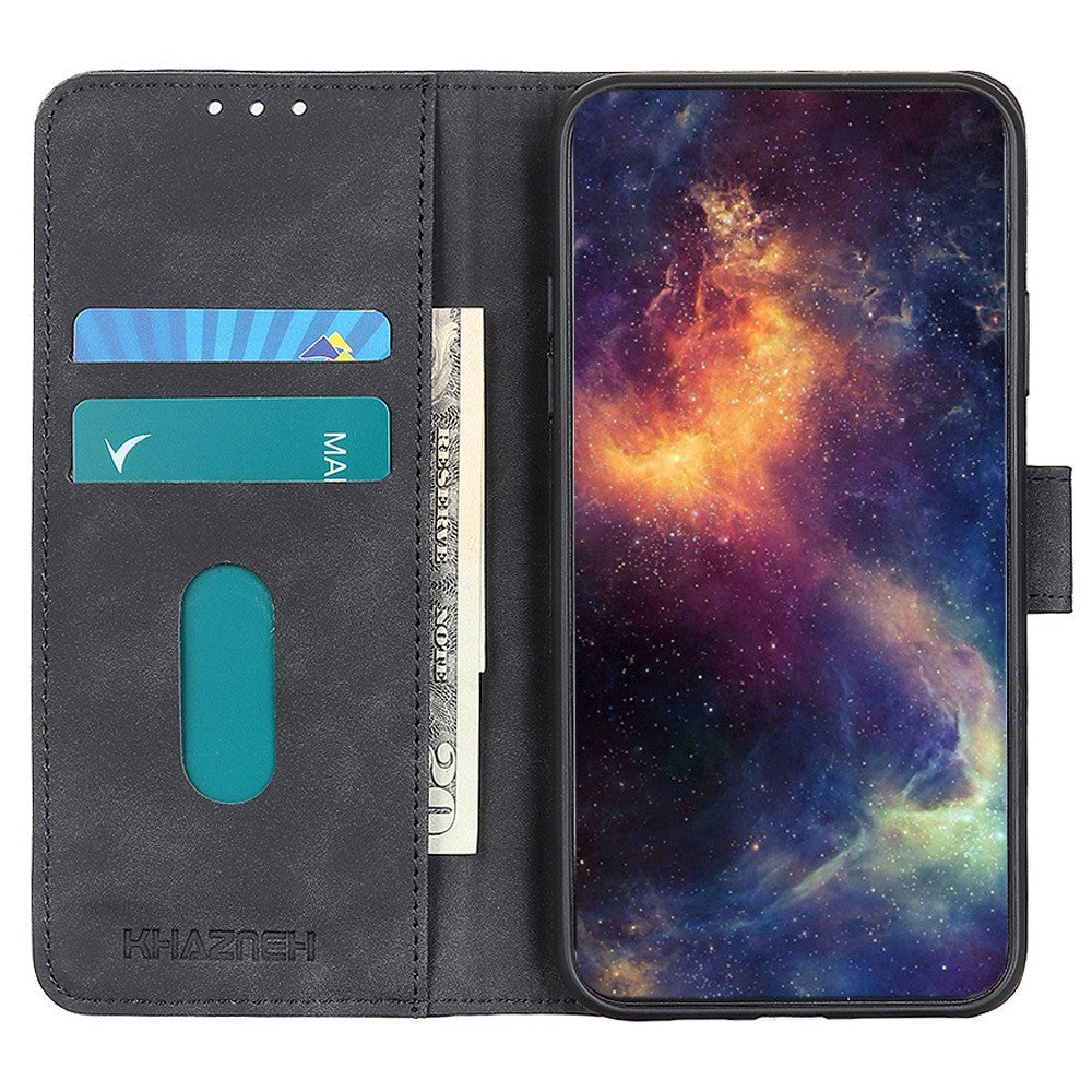 KHAZNEH For Samsung Galaxy S23 Ultra Retro Texture PU Leather Phone Cover Drop-proof Protective Wallet Stand Case