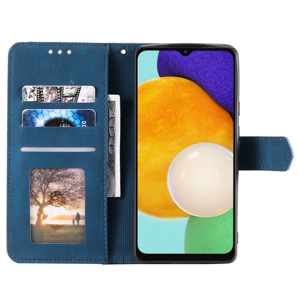 Til Samsung Galaxy A18 5G / A18 4G / A17 5G / A17 4G / A26 5G læderetui, syet pungtelefoncover med håndledsrem