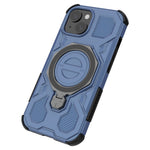 For iPhone 15 Magnetic Case Rotating Metal Kickstand Shockproof PC + TPU Phone Back Cover