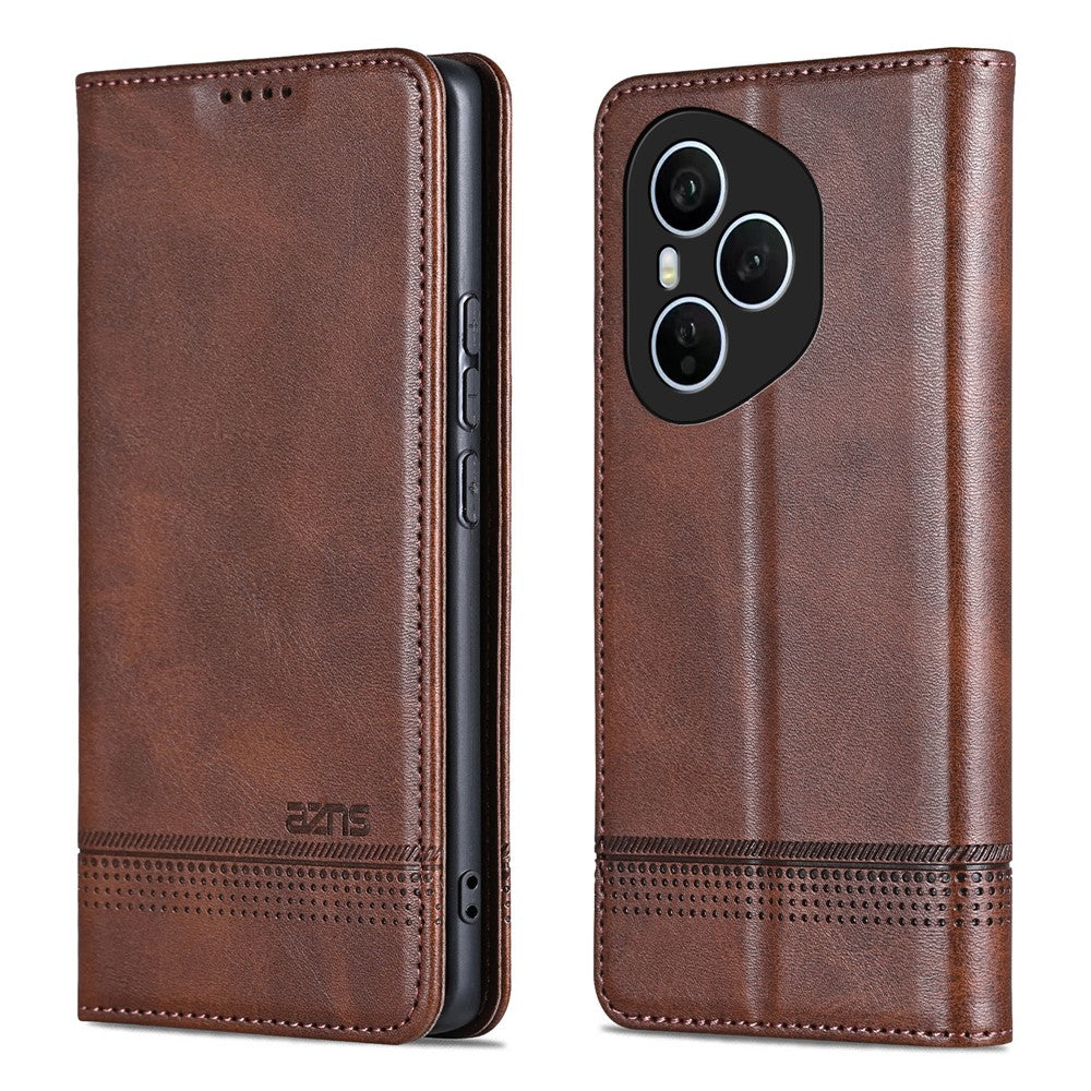 AZNS For Honor 400 Pro 5G (Global) Case Cowhide Texture PU Leather Wallet Phone Cover