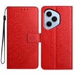 For Honor 400 Pro 5G (Global) Leather Case with Card Slots Mandala Pattern Phone Cover Stand