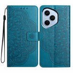 For Honor 400 Pro 5G (Global) Leather Case with Card Slots Mandala Pattern Phone Cover Stand