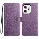 For Oppo Reno14 Pro 5G (Global) Leather Case with Card Slots Mandala Pattern Phone Cover Stand