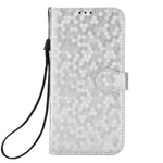 For Oppo Reno14 Pro 5G (Global) Wallet Case Dot Pattern Imprint PU Leather Phone Cover with Wrist Strap