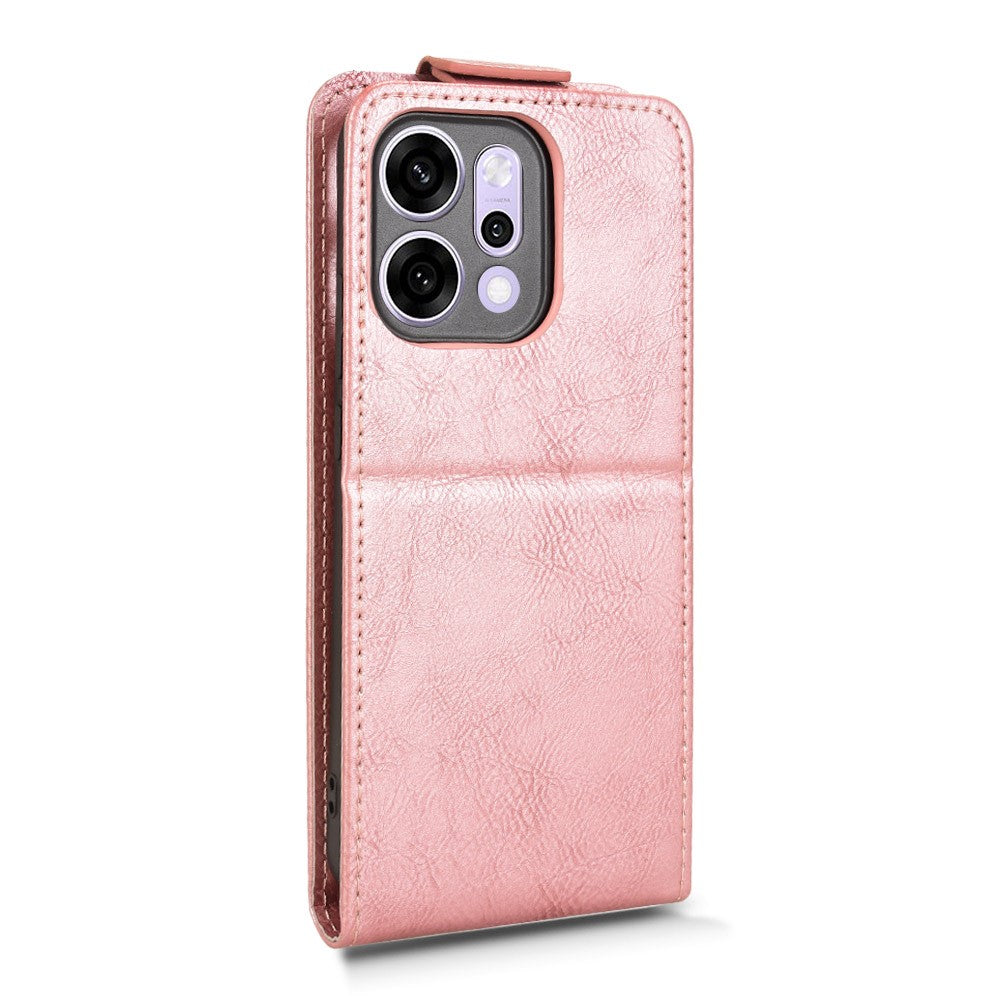 For Oppo Reno14 Pro 5G (Global) Stand Case Magnetic Clasp Vertical Flip Leather Phone Cover with Card Holder