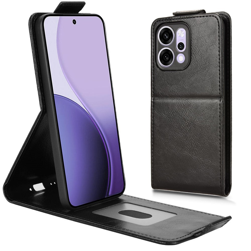 For Oppo Reno14 Pro 5G (Global) Stand Case Magnetic Clasp Vertical Flip Leather Phone Cover with Card Holder