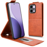 For Oppo Reno14 Pro 5G (Global) Stand Case Magnetic Clasp Vertical Flip Leather Phone Cover with Card Holder