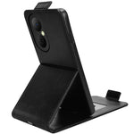 Huawei Nova Y73 4G / Enjoy 80 Stativskal Magnetiskt Spänne Vertikalt Flip Lädermobilskal med Korthållare