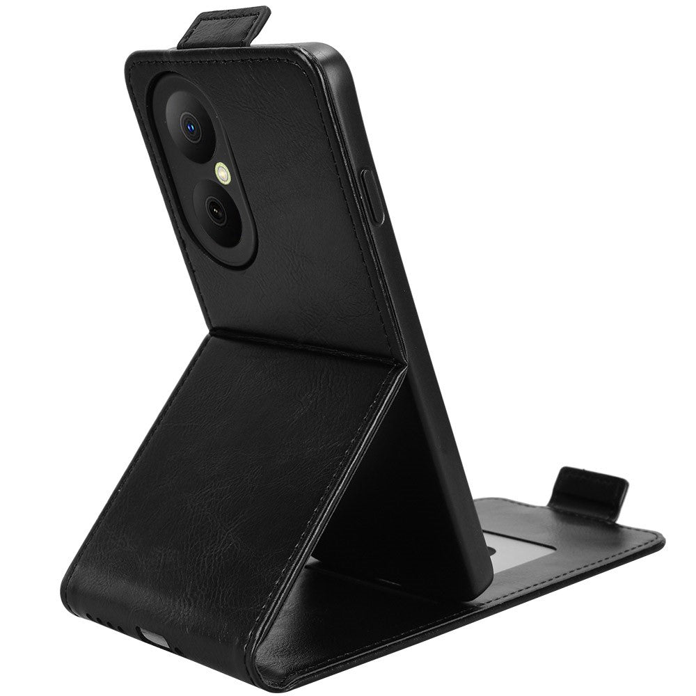 Huawei Nova Y73 4G / Enjoy 80 Stativskal Magnetiskt Spänne Vertikalt Flip Lädermobilskal med Korthållare