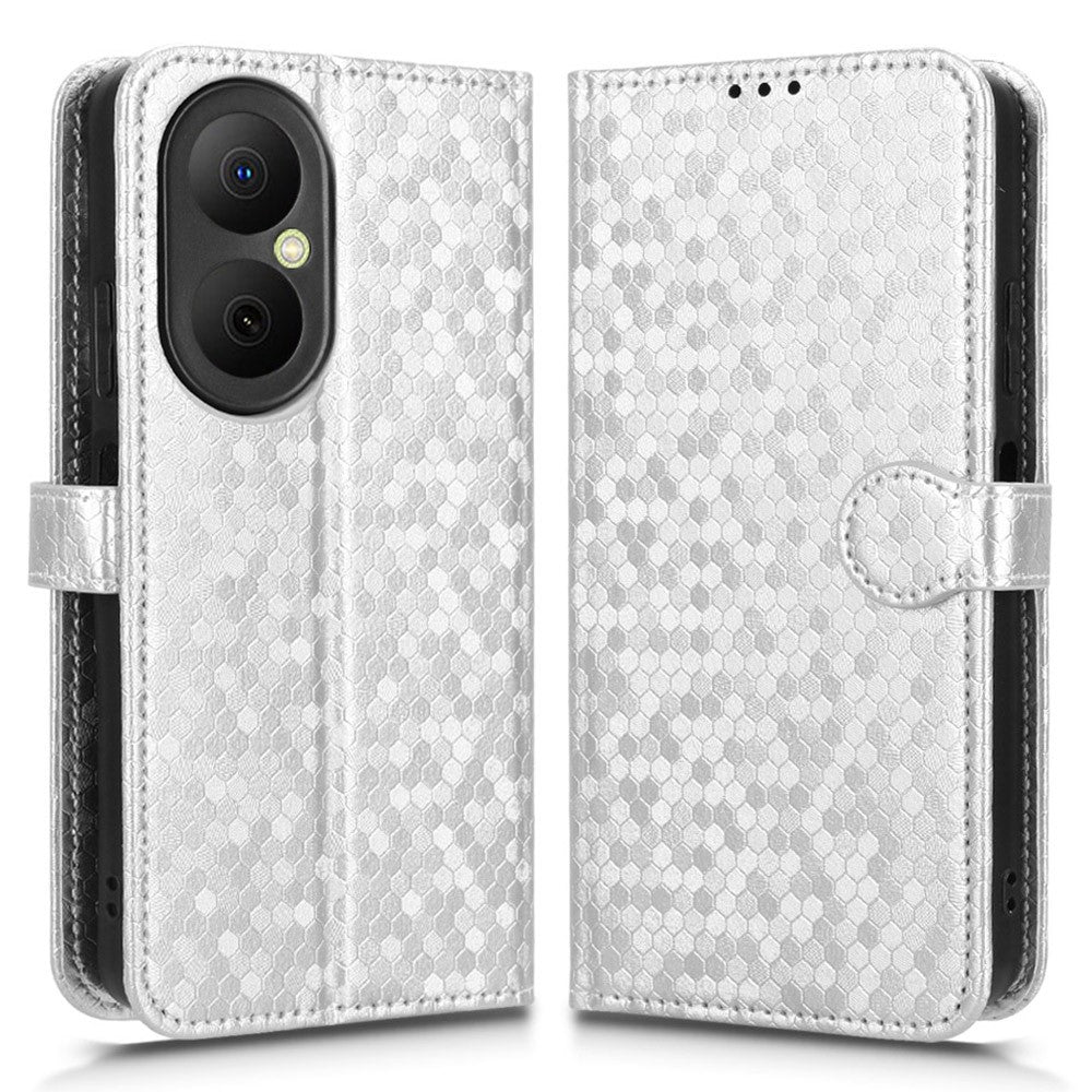 Huawei Nova Y73 4G / Enjoy 80 Plånboksfodral i PU-läder med prickmönster och handledsrem