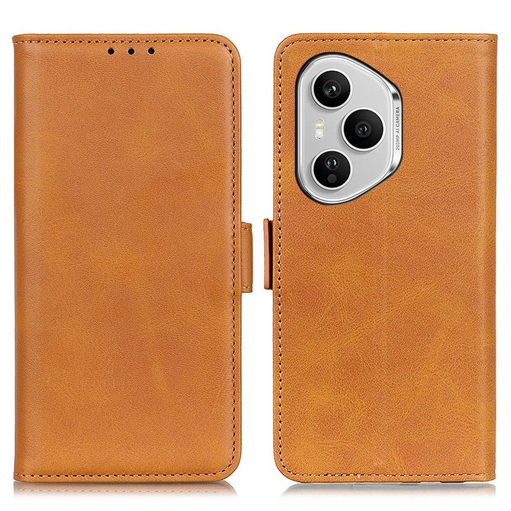 For Honor 400 Pro 5G (Global) Cover med stander Kohudstruktur PU Læder Telefoncover