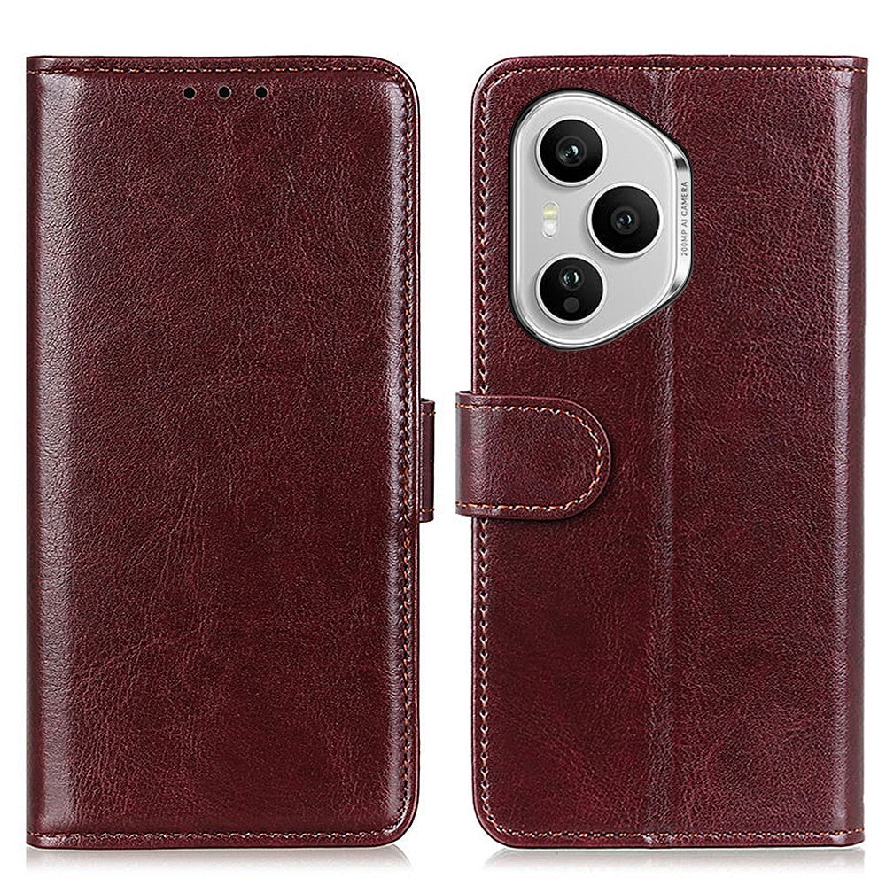 For Honor 400 Pro 5G (Global) Cover Crazy Horse Tekstur PU-læder Telefonstativ Cover