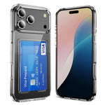 For iPhone 18 Pro / 17 Pro Clear Case TPU + PC + Acrylic Cell Phone Case with Card Holder