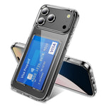 For iPhone 18 Pro / 17 Pro Clear Case TPU + PC + Acrylic Cell Phone Case with Card Holder